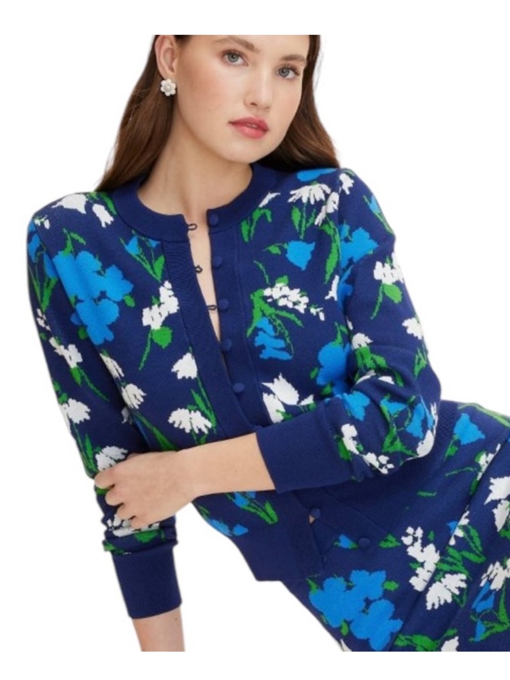 Kate Spade Target Size XXL Mixed Floral Cardigan Sweater Long Sleeve